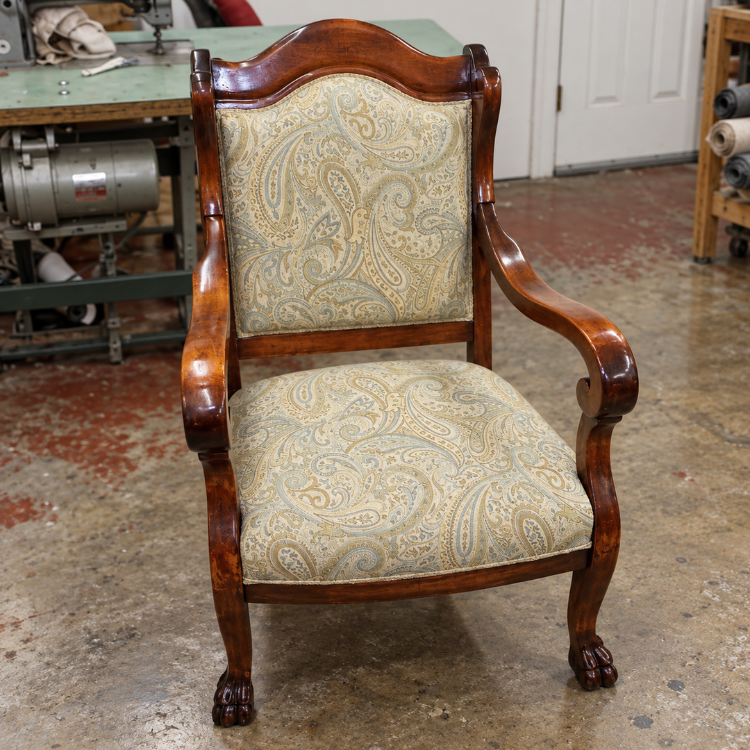 Furniture after upholstery restoration