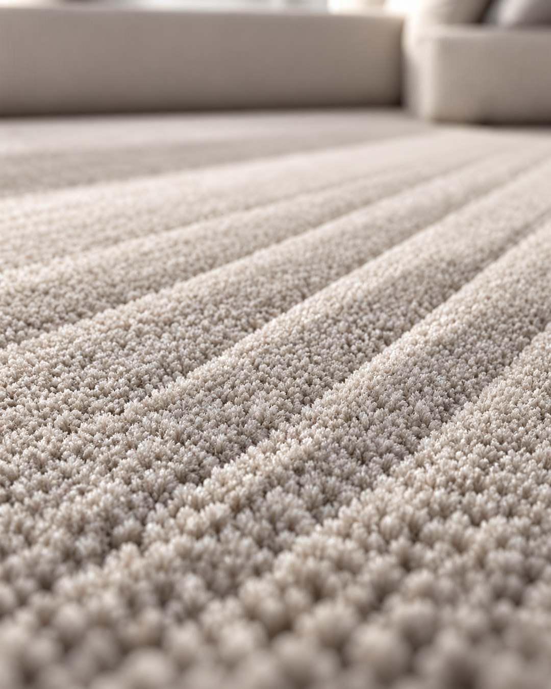 Fresh clean carpet after service