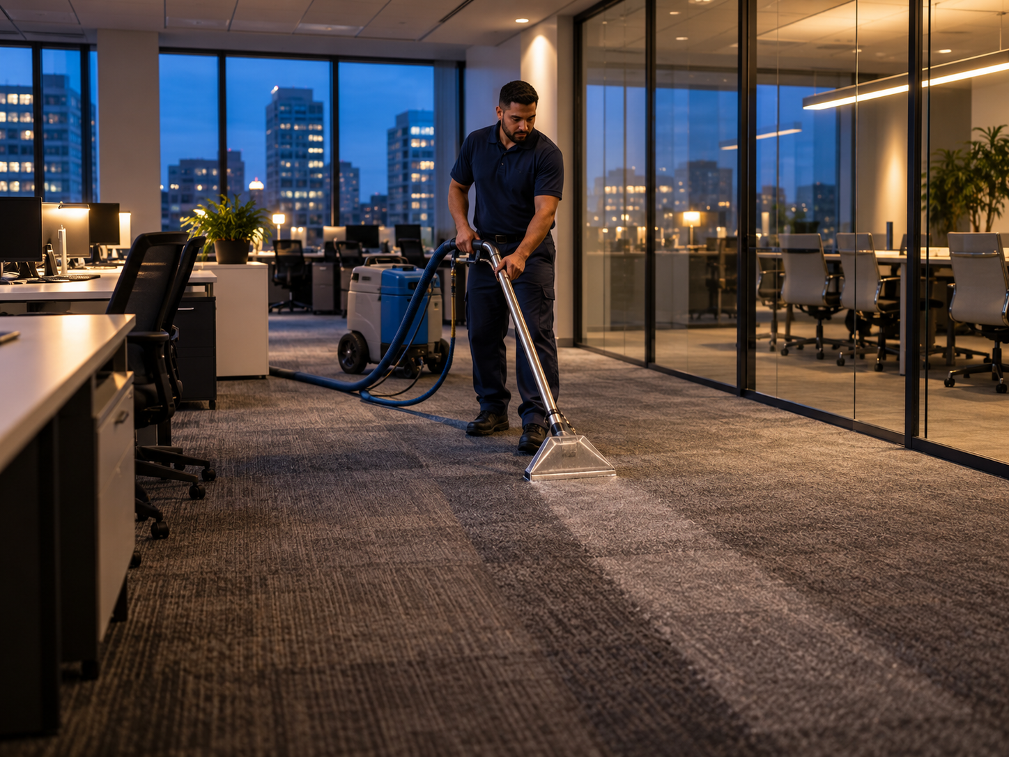 After-hours office carpet cleaning
